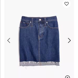 Madewell Stretch Denim Mini Skirt: Step-Hem, 32